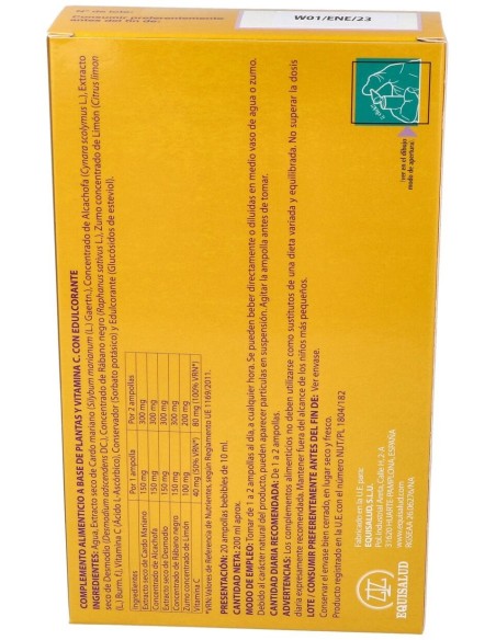 Anpahi Forte Drenador Hepatico 20Amp. de Equisalud