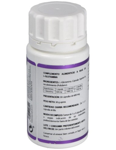 Holomega L-Glutamina 50Cap. de Equisalud