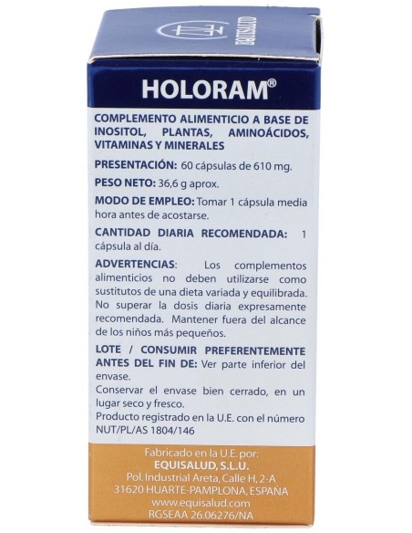 Holoram Dormisol 60Cap. de Equisalud