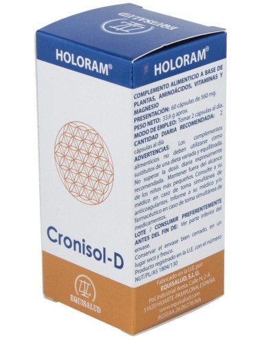 Holoram Cronisol-D (Cronidol) 60Cap. de Equisalud