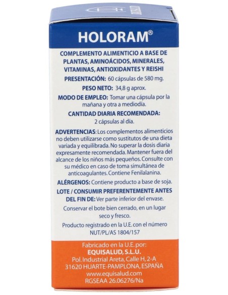 Holoram Cerevitan 60Cap. de Equisalud