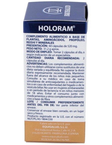 Holoram Rinusin 60Cap. de Equisalud