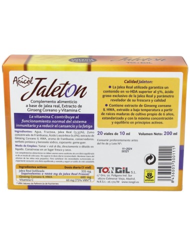 Apicol Jaleton J.Real Ginseng 20Amp de Tongil