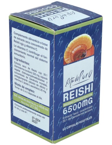 Reishi 6500Mg. 60Cap. Estado Puro de Tongil