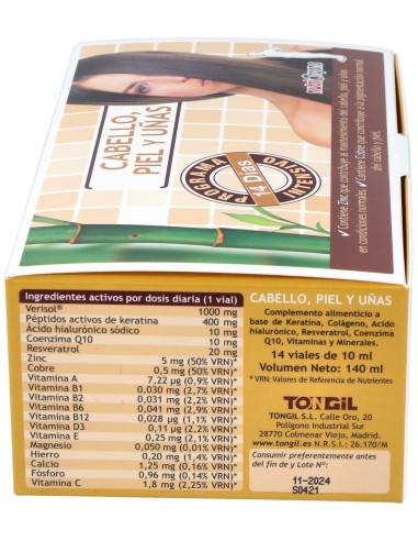 Nutriorgans Cabello, Piel Y Uñas 14Amp. de Tongil