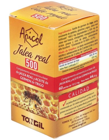 Apicol Jalea Real 500Gr. 60Perlas de Tongil