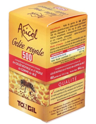 Apicol Jalea Real 500Gr. 60Perlas de Tongil