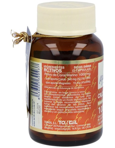 Calcio Coral 1000Mg. 60Cap. Estado Puro de Tongil