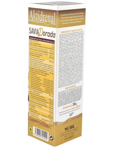 Aktidrenal Savia Dorada 250Ml. Lineabel de Tongil
