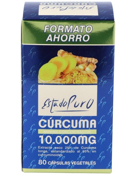 Curcuma 10.000Mg. 80Cap. Estado Puro de Tongil