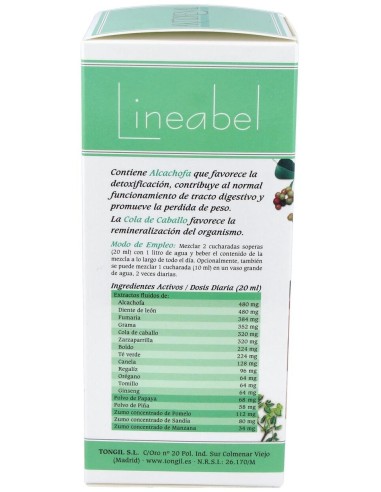 Aktidrenal 500Ml. Lineabel de Tongil