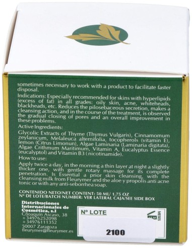 Crema Acne-Seborrea 50Ml. de Fleurymer
