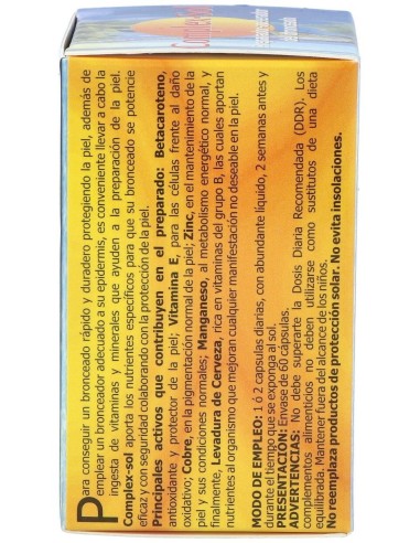 Complex Sol Vitaminas+Minerales Para El Sol 60Cap. de Fleurymer