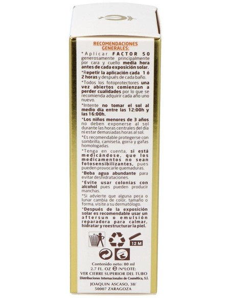 Crema Solar Facial Spf-50 Tubo 80Ml. de Fleurymer
