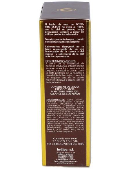 Crema Solar Facial Spf-50  Montaña de Fleurymer