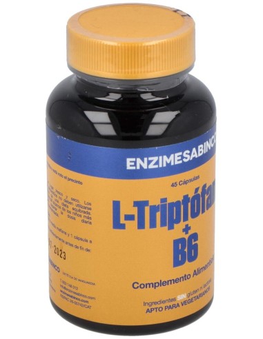 Triptofano Con Vit. B6 45Cap. de Enzime - Sabinco