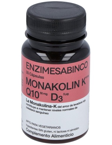 Monakolina Forte +Q10+D3 30Cap. de Enzime - Sabinco