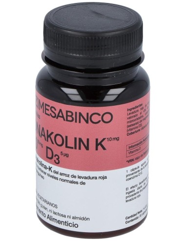 Monakolina Forte +Q10+D3 30Cap. de Enzime - Sabinco