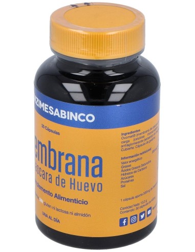Membrana De Cascara De Huevo 30Cap. de Enzime - Sabinco