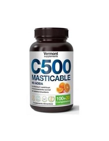 C500 Naranja No Acida Masticable 100+20Comp. de Vermont Supplements