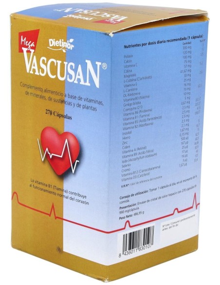 Mega Vascusan 270Capsulas de Dietinor (Vascusan)