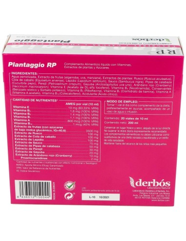 Plantaggio Rp 20Amp. de Derbos