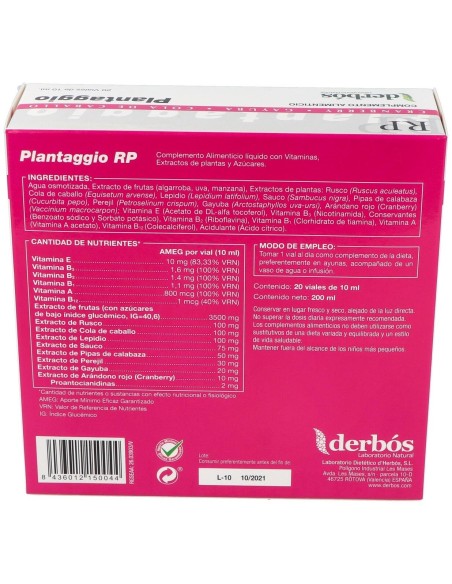 Plantaggio Rp 20Amp. de Derbos
