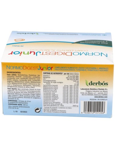 Normodigest Junior 20Viales de Derbos