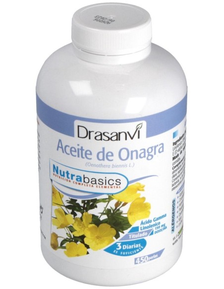 Onagra Aceite 450 Perlas 500Mg Nutrabasicos Drasanvi
