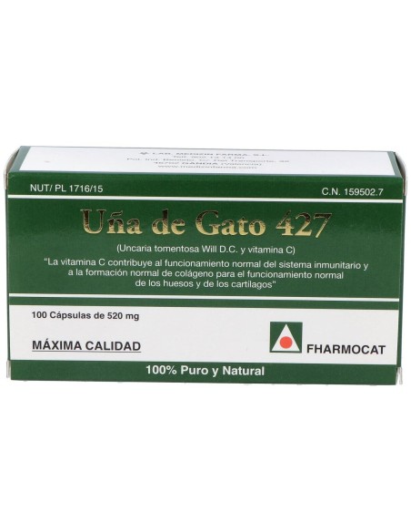 Uña De Gato 427 100 capsulas de Fharmocat