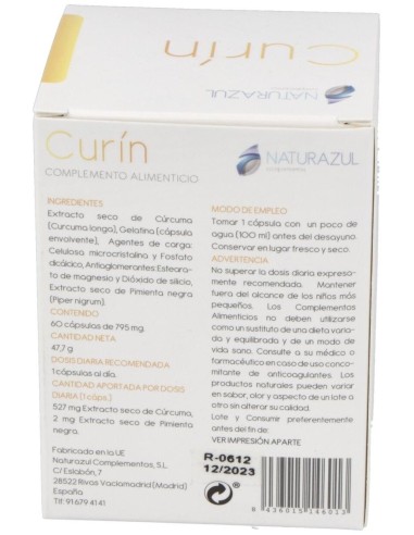 Curin 60Cap. de Naturazul