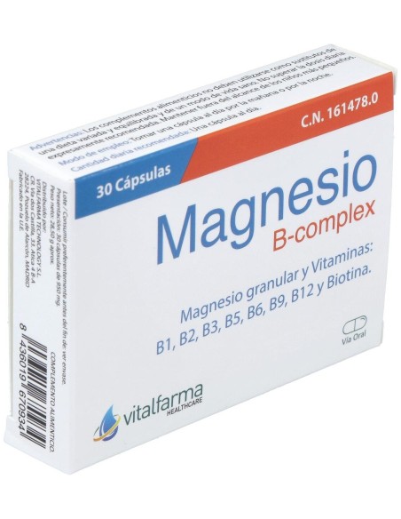 Magnesio + B-Complex 30Cap. de Vitalfarma