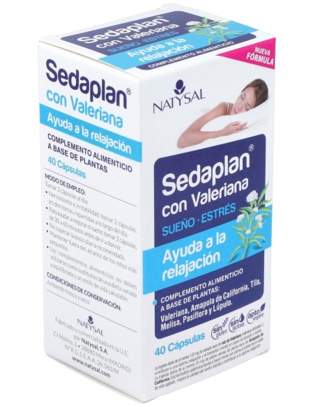 Sedaplán Con Valeriana  (Descanso Y Sueño) 40 Cáps. de Natysal