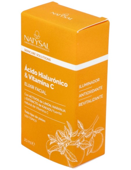 Elixir Facial Acido Hialuronico Y Vitamina C 20Ml. de Natysal