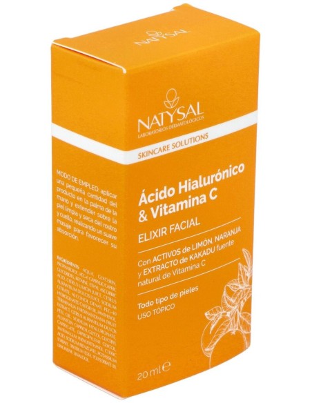Elixir Facial Acido Hialuronico Y Vitamina C 20Ml. de Natysal