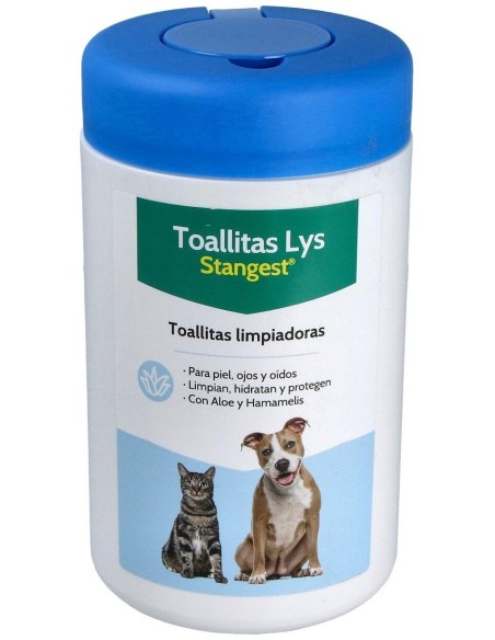 Toallitas Lys Piel Ojos Oidos Perros Y Gatos 120Ud de Stangest Vet