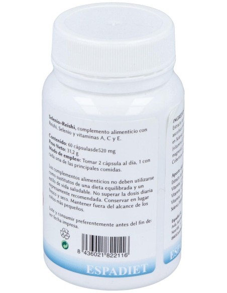 Selenio + Reishi 60 Cáp. de Espadiet