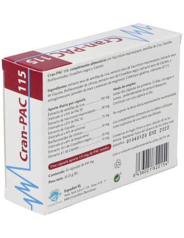 Cran-Pac 115 45 Cáps de Espadiet