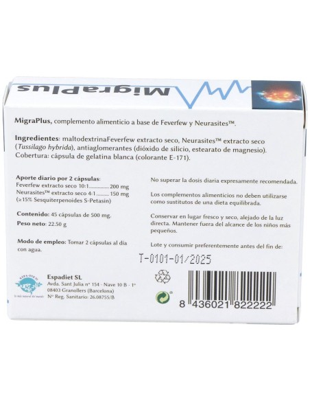 Migraplus 45 Cáp. de Espadiet