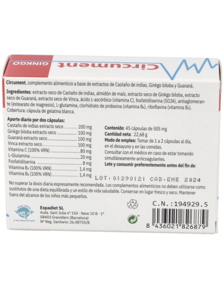 Circument Ginkgo 45Cap. de Espadiet