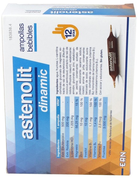 Astenolit Dinamic 12Ampollas Bebibles de Astenolit