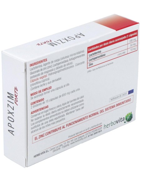 Apoxzim Forte 30Cap. de Herbovita