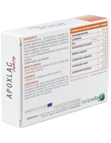 Apoxlac Forte 20Cap. de Herbovita