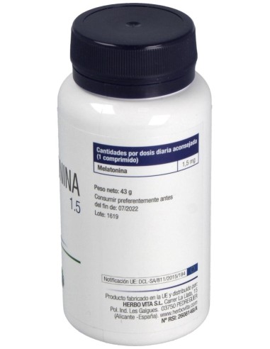 Melatonina 1,5Mg. 90Comp. de Herbovita