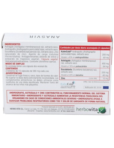 Anasvir 30Cap. de Herbovita