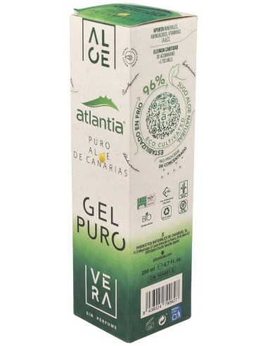 Gel De Aloe Vera Puro 200Ml. Eco de Atlantia