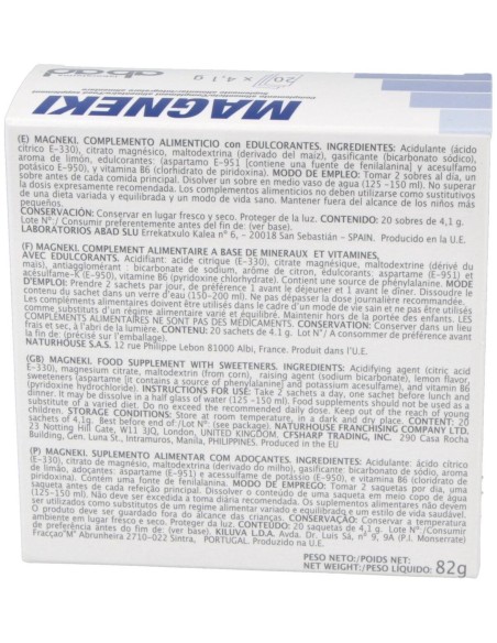 Magneki Eferves Musculos/Huesos (Magneva) 20Sbrs. de Kiluva - Abad