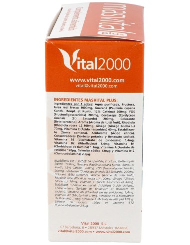 Masvital Plus 20Sbrs. de Vital 2000