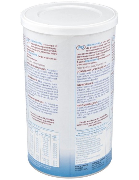 Ergynutril (Proteinas) Vainilla Polvo 350Gr. de Nutergia