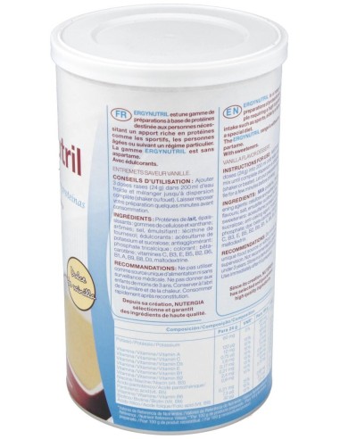 Ergynutril (Proteinas) Vainilla Polvo 350Gr. de Nutergia